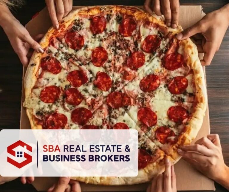 Hands sharing a pepperoni pizza on a table